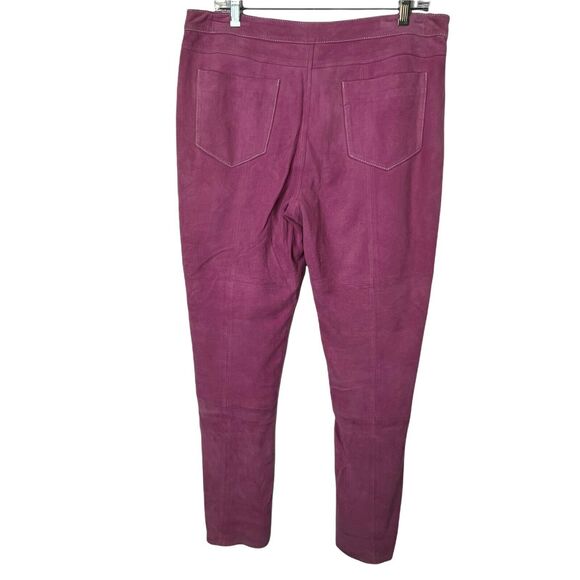 Vintage 90's Lilly Pulitzer 100% Lamb Suede Pink High Rise Lined Pants Sz‎ 12 - Picture 2 of 6